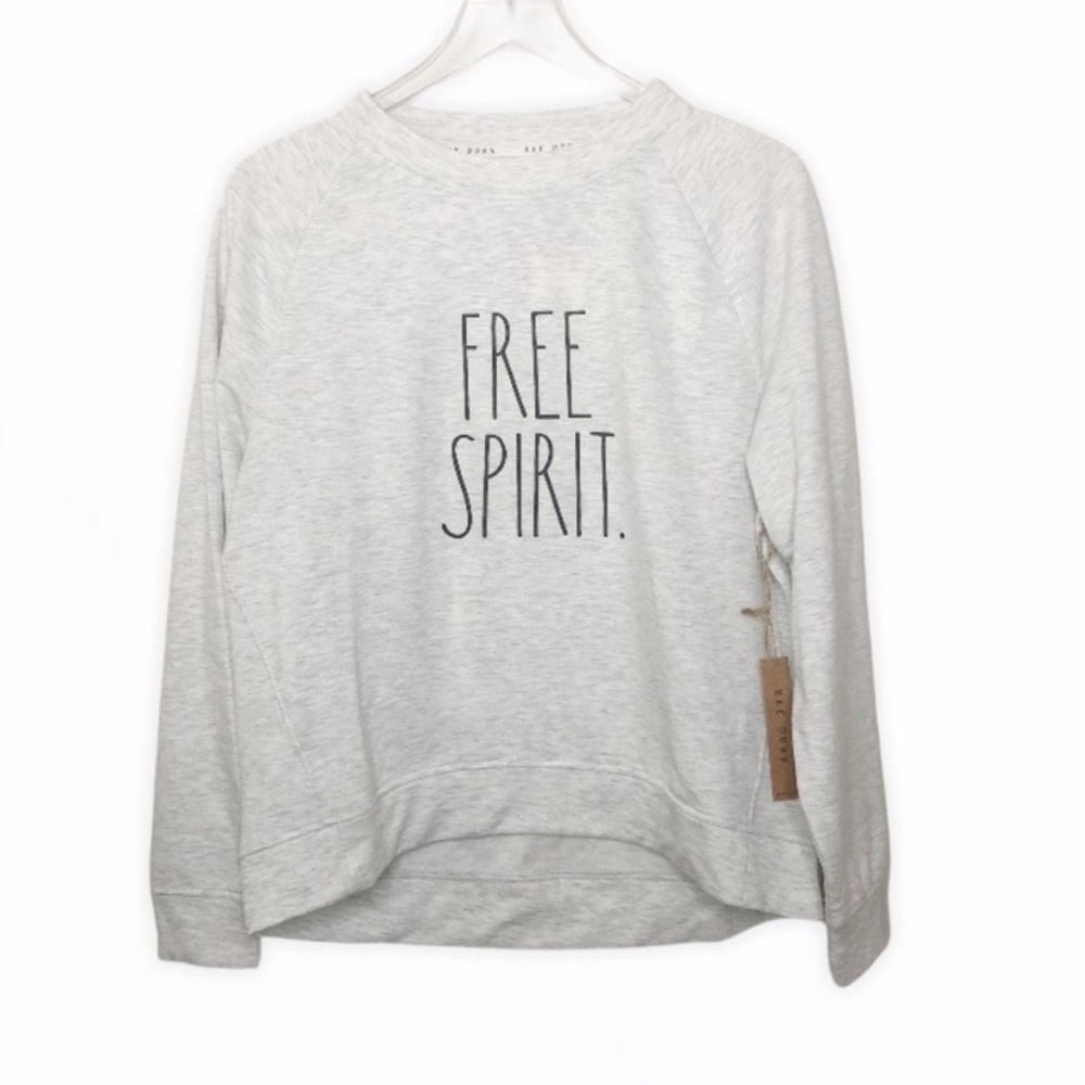 Rae Dunn Sweater Pullover Gray Medium